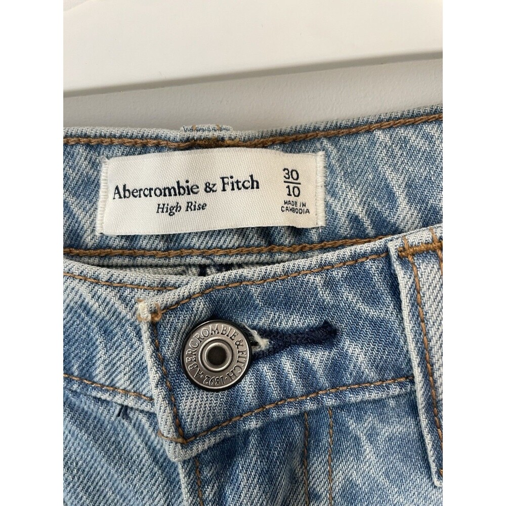 ABERCROMBIE & FITCH Womens Sz 10 Denim Maxi Skirt High Rise 90s Y2K Normcore - Picture 3 of 6